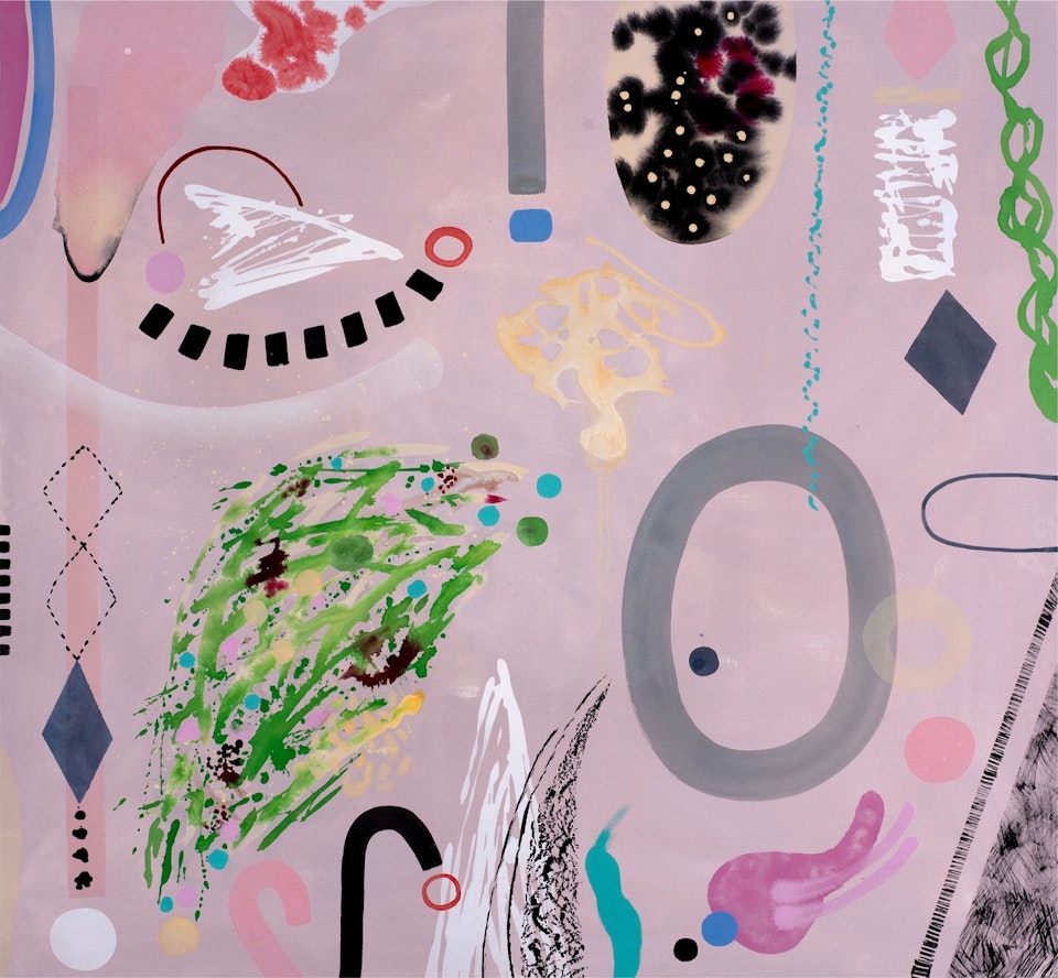 Chloe Fremantle 'Evocations 25' acrylic on canvas 122 x 132 cm