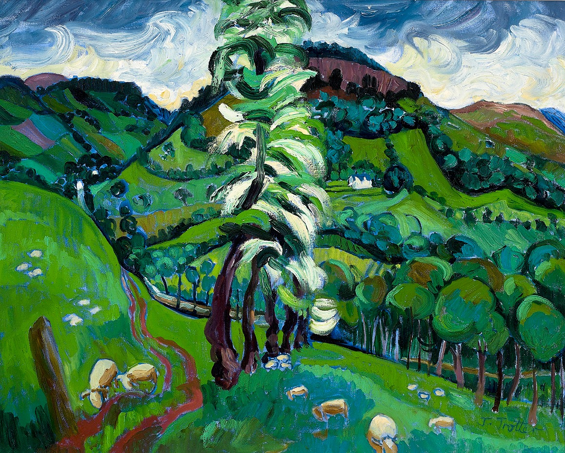 Monmouthshire & Brecon Canal with May Trees 2017